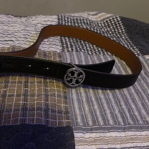 Classic Black Leather Kids Belt with Silver Emblem